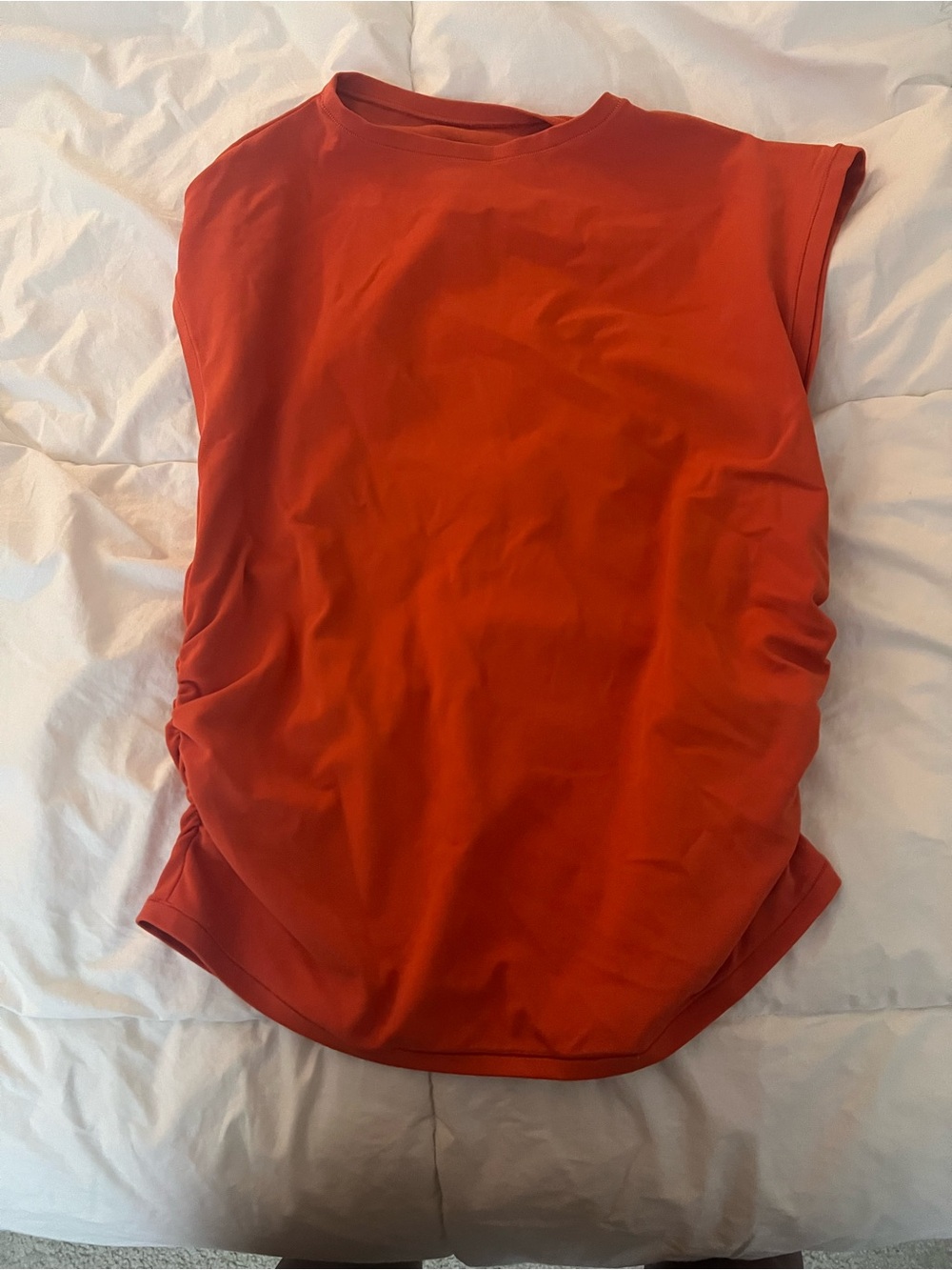Athleta Sleeveless Muscle Tee in Deep Orange